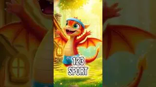 Miniature : 1, 2, 3 On adore le sport ! 🏃‍♂️🐉 #shorts #comptine