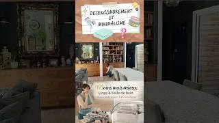 Miniature : 🧺 DÉSENCOMBREMENT : tri linge de maison & salle de bain ✨ (moins mais mieux)