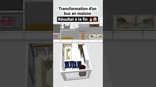 Miniature : 🚌➡️🏠 Transformation d'un bus en maison - Étape 1 : Plans 3D super réalistes 😍🔥