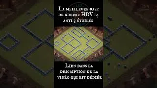 Miniature : LA MEILLEURE BASE de GUERRE HDV 14 ANTI 3 ÉTOILES !
