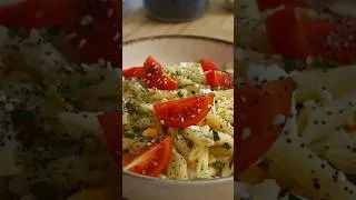 Miniature : Salade de Pâtes Express 😍🌿 | Prête en 5 Minutes ! #cuisine #recette  #repasmaison  #recettevegetale
