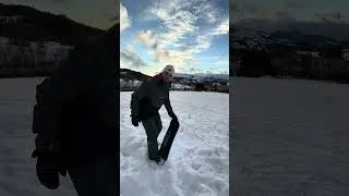 Miniature : Snow Skate Poussette ❄️#snowskate #snowboarding