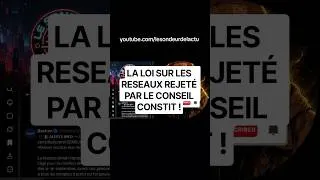 Miniature : LE CONSEIL CONSTITUTIONNEL REJETTE LA LOI SUR LES RESEAUX !