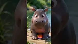 Miniature : Ce Bébé Hippopotame a Peur d'un Coussin Péteur 😂🦛