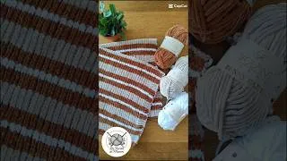 Miniature : Couverture bébé au tricot 🧶 Fil chenille Bunny Baby de chez @Lily-Wools