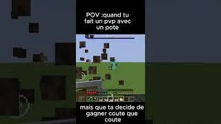 Miniature : Pov quand tu fait un pvp avec ton pote #minecraft #pvp #gaming aller voir sa chaine @Koogo44