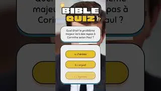Miniature : QUIZ BIBLIQUE  «LA SAINTE CÈNE MODERNE REPOSE T ELLE SUR UN MALENTENDU BIBLIQUE » #quiz #bible