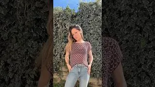Miniature : Blouse fraiche et légère Printemps été Toutes tailles CROCHET  #crochet