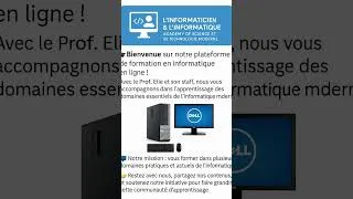 Miniature : meilleur moment pour apprendre infirmatique avec nous.#informatic #technology #aborne-toi