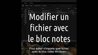 Miniature : #Shorts - Modifier un fichier avec le bloc notes