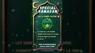 Miniature : Programme du mois de Ramadan 2025 #coran #halal #live #sabr #islam #ramadan #paix #paradis
