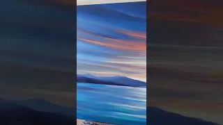 Miniature : Painting a Sunset #artist #paintingprocess #art.