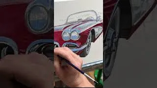 Miniature : COMMENT PEINDRE UNE CORVETTE D'EXCEPTION HYPERREALISTE - TUTO COMPLET - ART CLASSE - PEINDRE AVEC LO