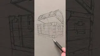 Miniature : COMMENT DESSINER UN COFFRE AU TRÉSOR AVEC LA PERSPECTIVE À DEUX POINTS DE FUITE FACILEMENT