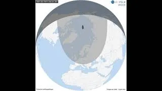 Miniature : Carte de l'éclipse de Soleil du 10 juin 2021