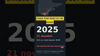 Miniature : Chaque point rouge est une noyade — Québec, 2018 à 2026