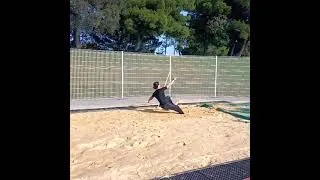 Miniature : Saut en longueur - Long jump - double ciseau -  Hitch kick