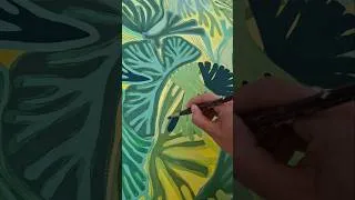 Miniature : Peinture sur toile en cours #acrylique #art #abstractart #painting #artist