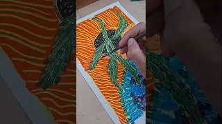 Miniature : Peinture en cours #illustration #techniquesmixtes #artist #atelierdartiste #création #art