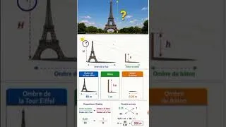 Miniature : L’astuce de Thalès pour mesurer la Tour Eiffel#astucethalèse#mathsbrevet#