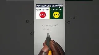 Miniature : Trouver a : 0,036 = a×10⁻³ #maths #collège #4ème