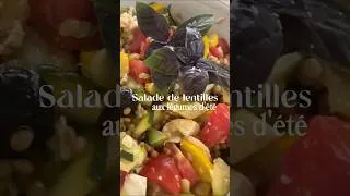 Miniature : ✨🌱 Salade de lentilles aux légumes d’été🌱✨
