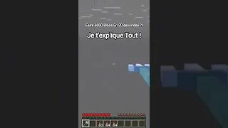 Miniature : Comment Faire 6000 Blocs En 20 Secondes Très Facilement sur Minecraft ! #minecraft #astuces #gaming