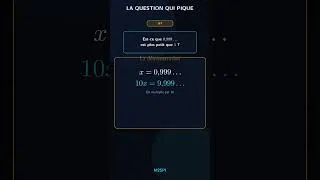 Miniature : La Question qui Pique #2 — Pourquoi 0,999… est égal à 1 ?