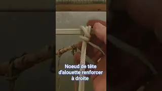 Miniature : Le noeud de tête d'alouette renforcer à droite(macramé débutant)