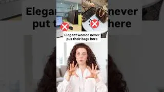 Miniature : Elegant women never put their bags here