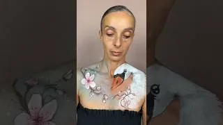 Miniature : Challenge 8/15 Reine printanière #facemakeup #bodypainter #creativemakeup #makeupartist