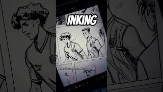 Miniature : inking a panel #makingcomics #art #inking #digitalart #artshorts