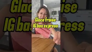 Miniature : glace à la fraise express IG bas  #recettefacile #igbas #glace