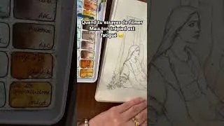 Miniature : Filmer un dessin pour les réseaux sociaux… #aquarelle #carnetdecroquis #watercolorsketch
