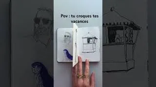 Miniature : Croquis de vacances (Sketchbook tour à venir!) #sketchbooktour #carnetdevoyage #travelsketch