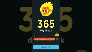 Miniature : duolingo 365 days streak # Duolingo