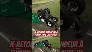Miniature : FS25 - Je retourne l’épandeur à fumier DANS la route !!! #farmingsimulator25 #fail
