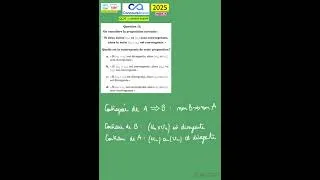 Miniature : Concours Avenir  2025 - 2026  - sujet   mai 2025 -  question  12 / 60 sur les eéquations
