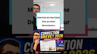 Miniature : Additionner des fractions - Mise au même dénominateur
