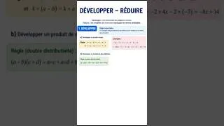 Miniature : DEVELOPPER -  REDUIRE une expression mathématique