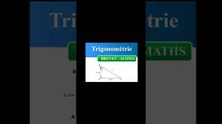 Miniature : TRIGONOMETRIE - BREVET de Mathématiques | EXERCICE TYPE CORRIGE