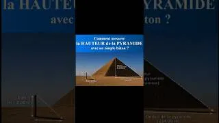Miniature : HAUTEUR de la PYRAMIDE ?  Théorème de THALES