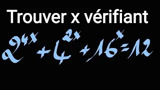 Miniature : Trouver x vérifiant l'équation