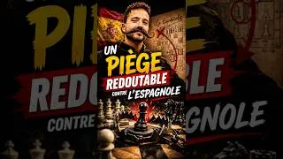 Miniature : Un piège REDOUTABLE contre l'ouverture ESPAGNOLE ! #échecs #fr #chesscom