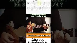Miniature : Joyeux anniversaire - Picking guitare facile
