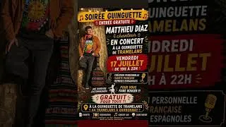 Miniature : DATE DE CONCERT - VENDREDI 17 JUILLET @Shorts @matthieudiaz5677 #musique #musik #music