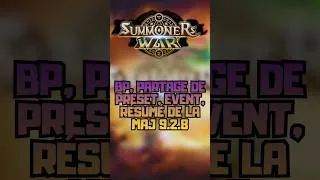 Miniature : BP, Presets & Events ⚡ La MAJ 9.2.8 expliquée ! | Summoners War #shorts #summonerswar #maj