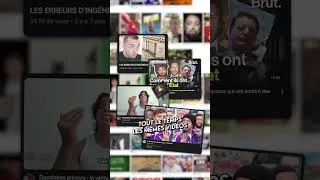 Miniature : L'accueil youtube c'est vraiment l'invention de molock... #shorts #youtube #humour