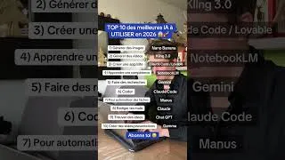 Miniature : TOP 10 des meilleures IA à UTILISER en 2026 😱🚀#astuce #astuces