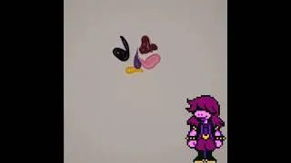 Miniature : What color do mixed Deltarune Susie make #colormixing #mixingcolors #paintmixing #deltarune #susie